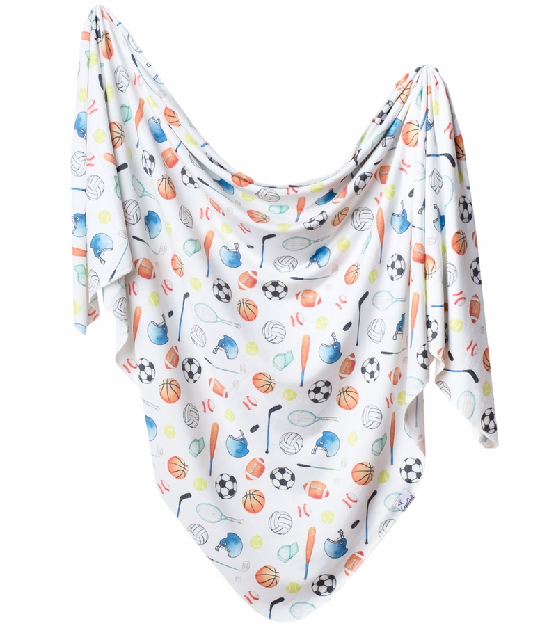 Copper Pearl Knit Swaddle Blanket Varsity