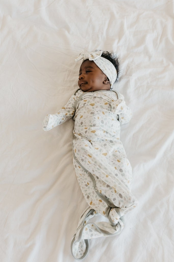 Copper Pearl Newborn Knotted Gown Arlo