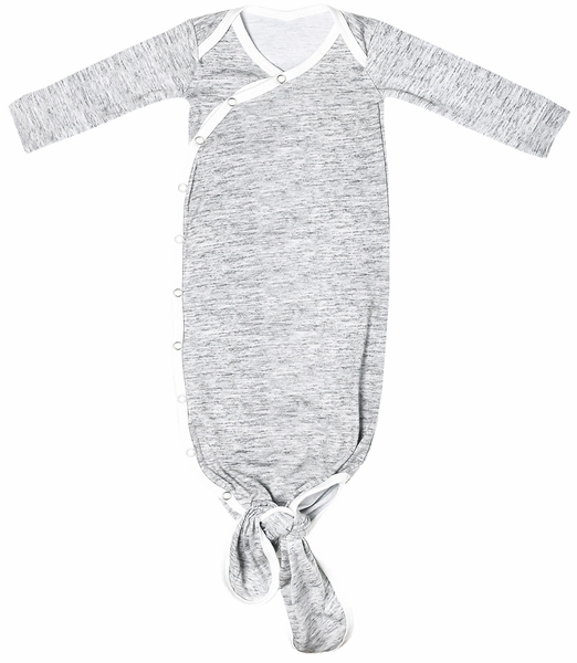 Copper Pearl Newborn Knotted Gown - Asher