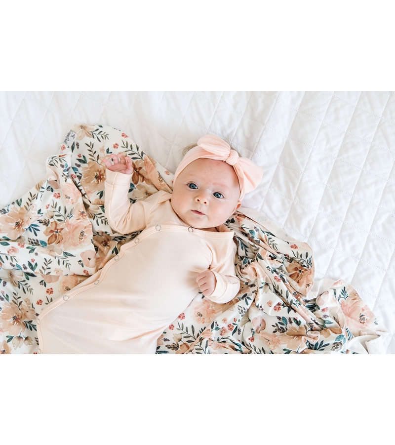 Copper Pearl Newborn Knotted Gown Blush