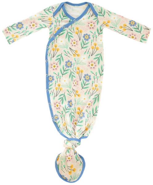 Copper Pearl Newborn Knotted Gown - Clara