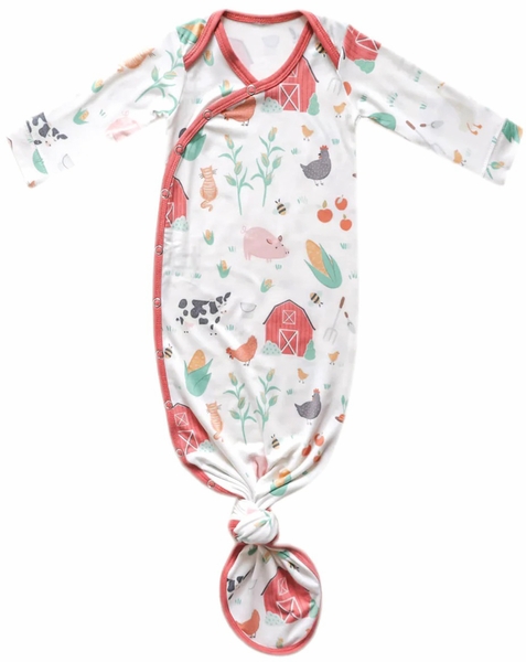 Copper Pearl Newborn Knotted Gown - Farmstead
