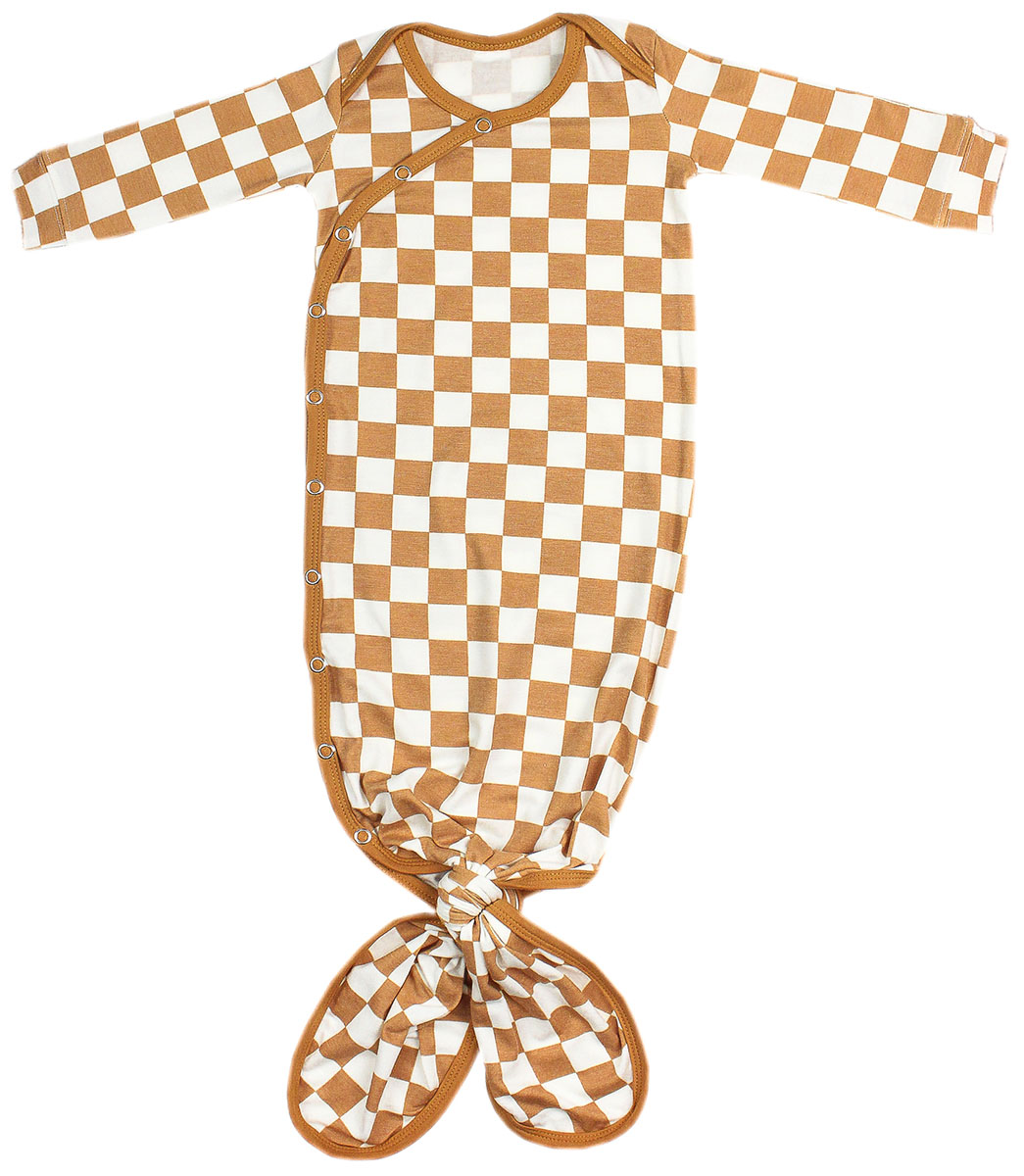 Copper Pearl Newborn Knotted Gown - Rad