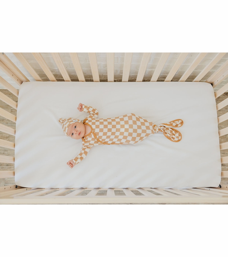 Copper Pearl Newborn Knotted Gown Rad