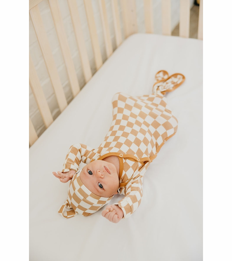 Copper Pearl Newborn Knotted Gown Rad