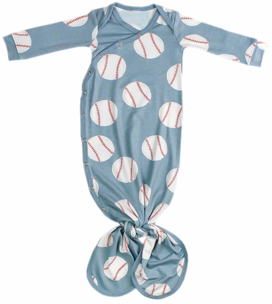 Copper Pearl Newborn Knotted Gown - Slugger