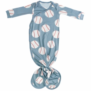 Copper Pearl Newborn Knotted Gown - Slugger