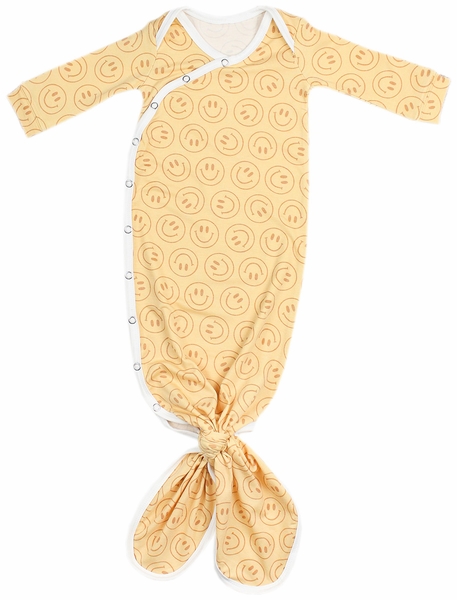 Copper Pearl Newborn Knotted Gown - Vance