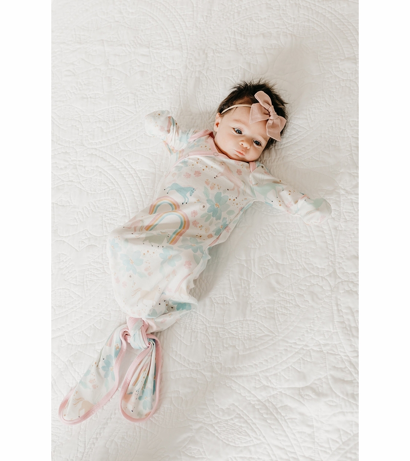 Copper Pearl Newborn Knotted Gown Whimsy