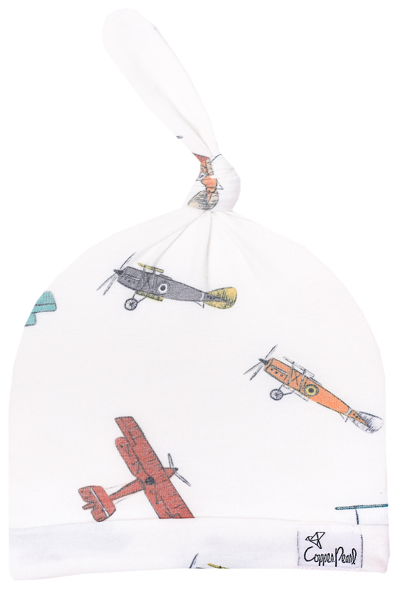 Copper Pearl Newborn Top Knot Hat Ace