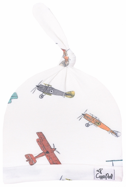 Copper Pearl Newborn Top Knot Hat - Ace