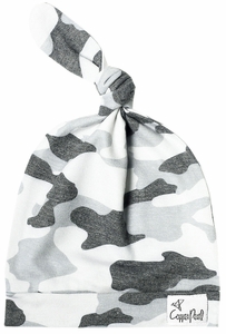 Copper Pearl Newborn Top Knot Hat - Gunnar