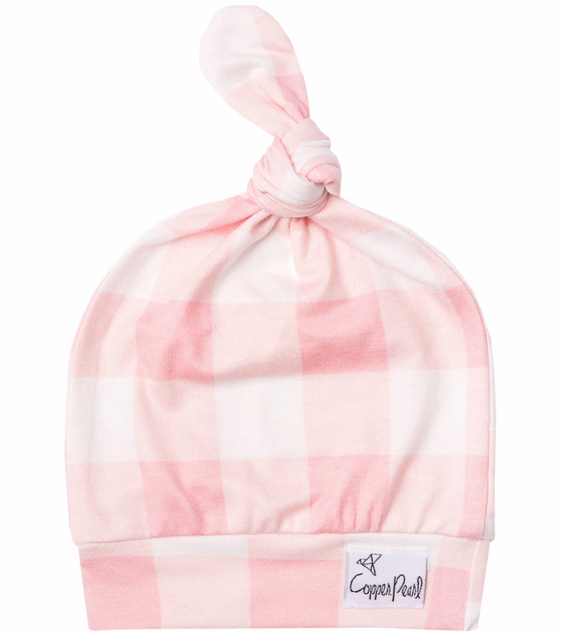 Copper Pearl Newborn Top Knot Hat London