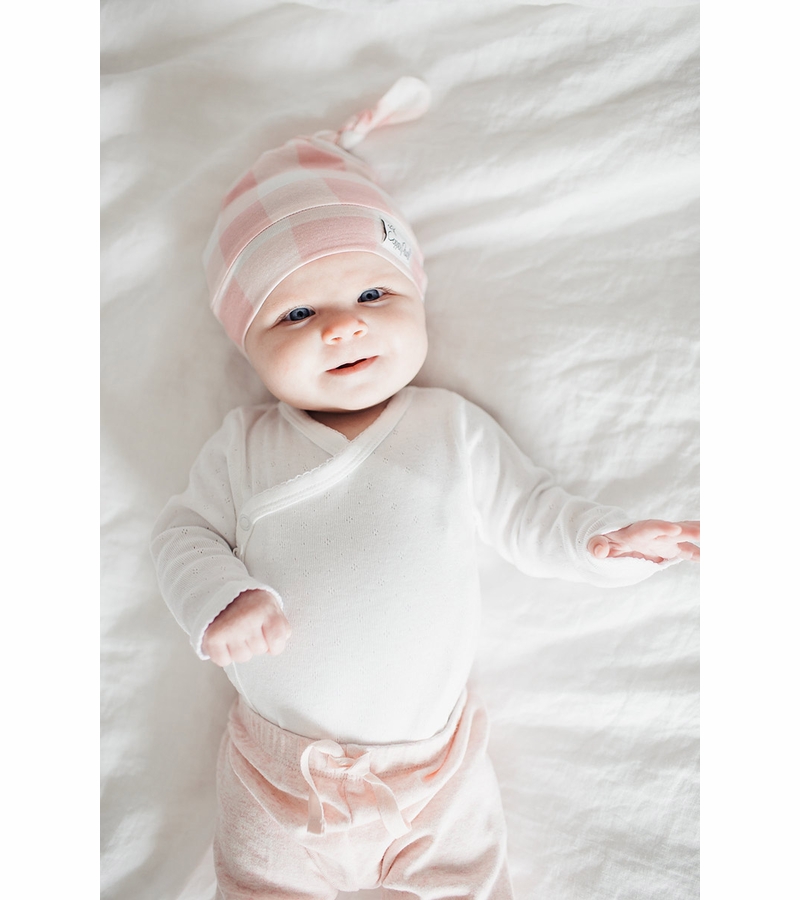 Copper Pearl Newborn Top Knot Hat London