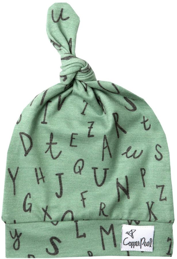 Copper Pearl Newborn Top Knot Hat Poe