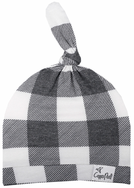 Copper Pearl Newborn Top Knot Hat - Scotland