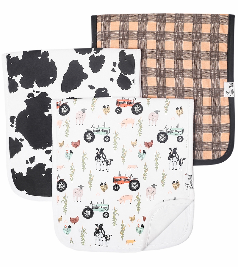 Copper Pearl Premium Burp Cloths, 3 Pack Jo