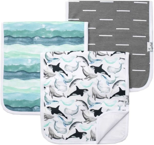 Copper Pearl Premium Burp Cloths, 3 Pack Kai