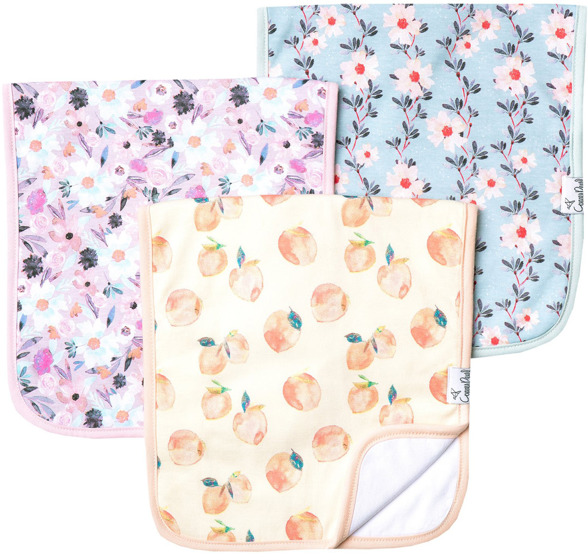 Copper Pearl Premium Burp Cloths, 3 Pack