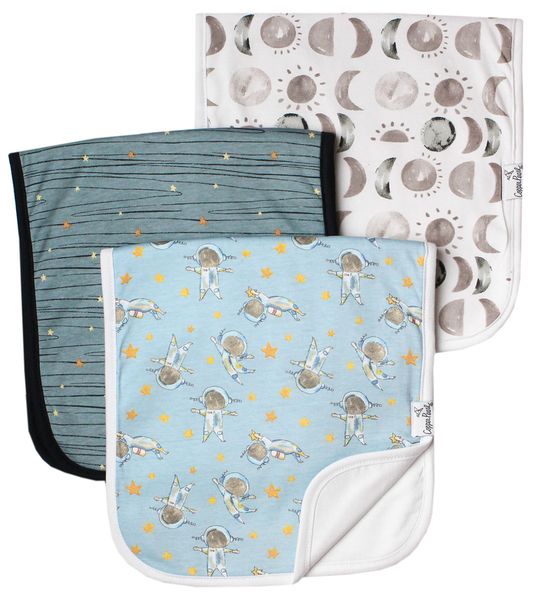 Copper Pearl Premium Burp Cloths, 3 Pack Neil