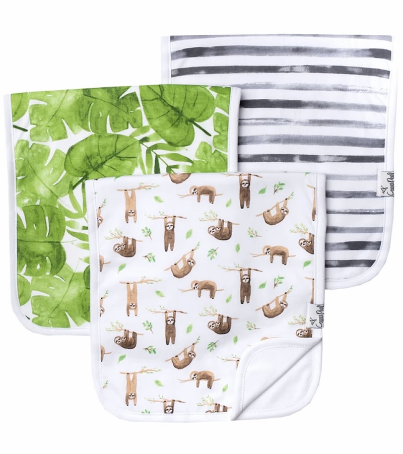 Copper Pearl Premium Burp Cloths, 3 Pack Noah