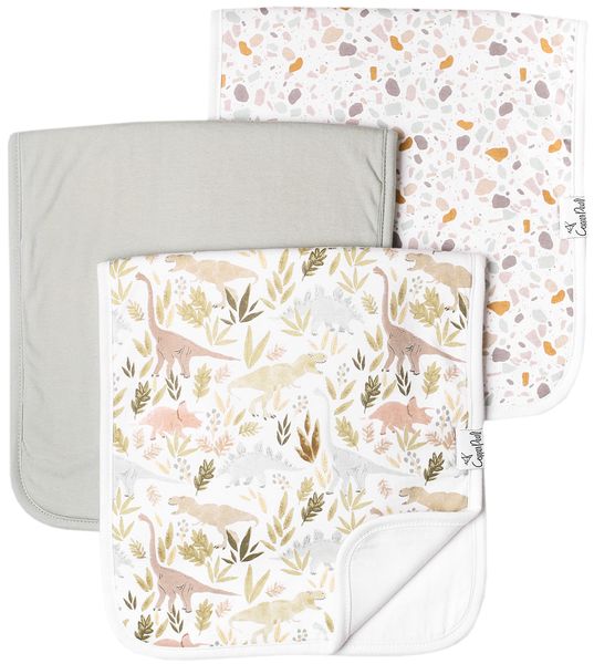 Copper Pearl Premium Burp Cloths, 3 Pack Rex