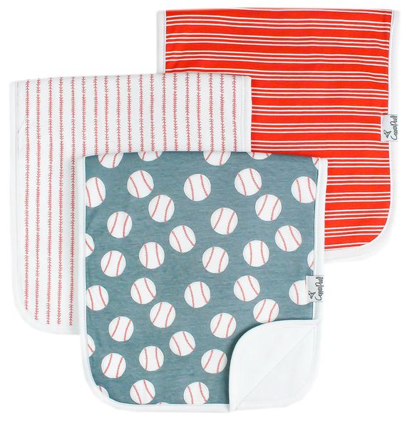 Copper Pearl Premium Burp Cloths, 3 Pack Slugger