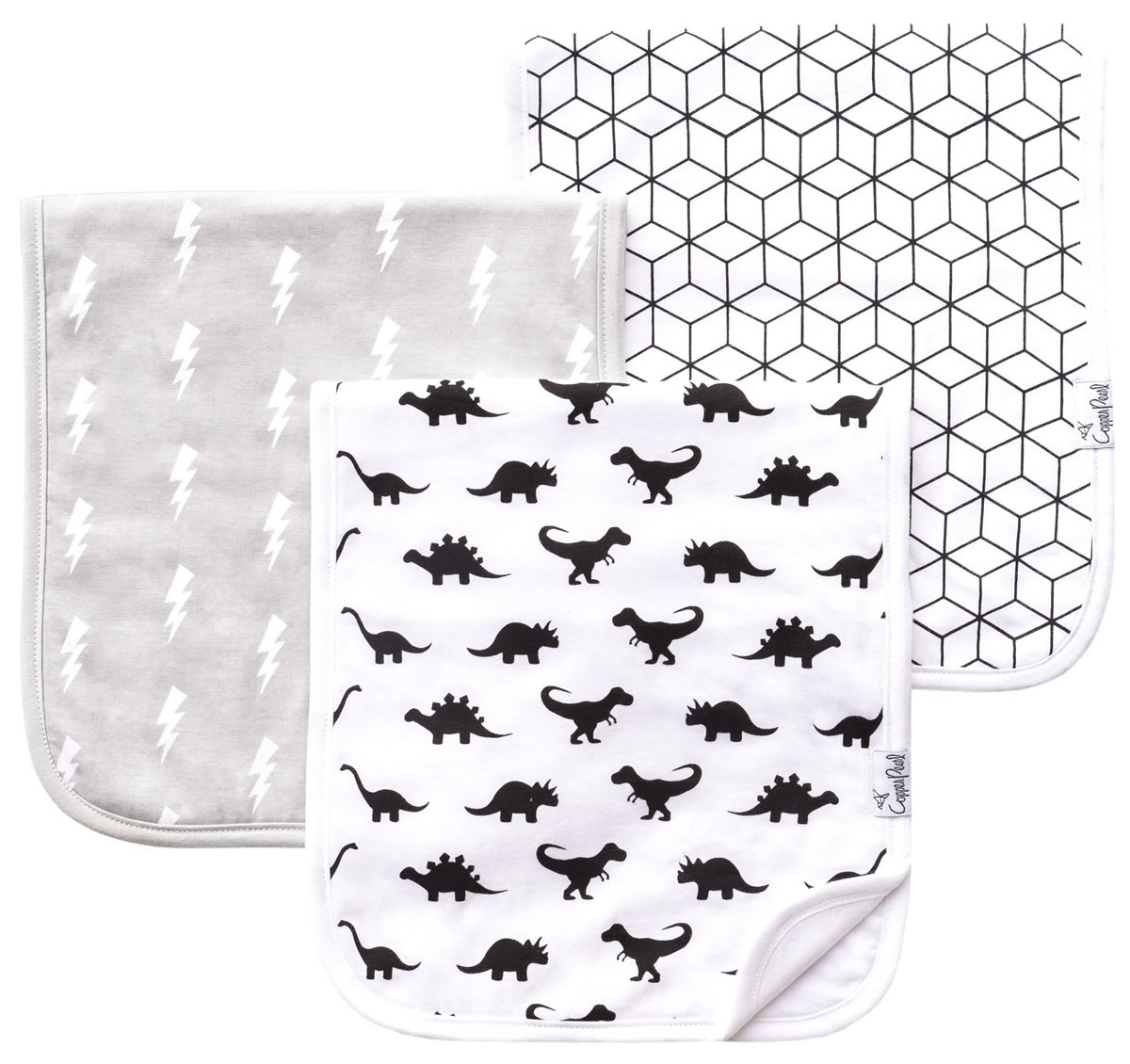 Copper Pearl Premium Burp Cloths, 3 Pack Wild