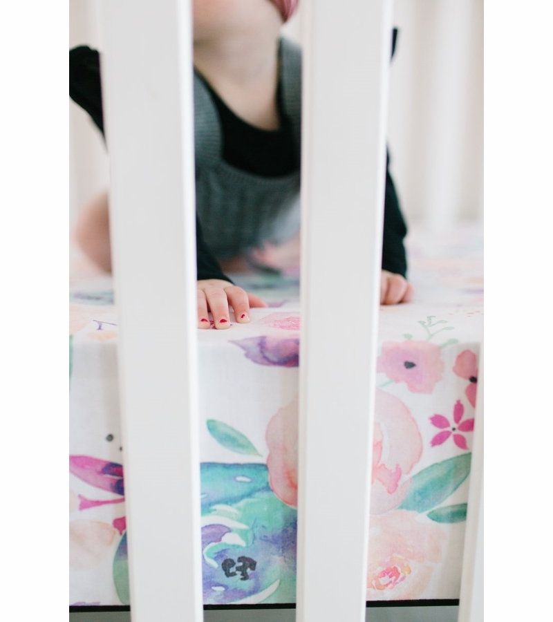 Copper Pearl Premium Fitted Crib Sheet Bloom