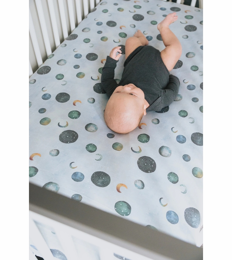 Copper Pearl Premium Fitted Crib Sheet Lunar