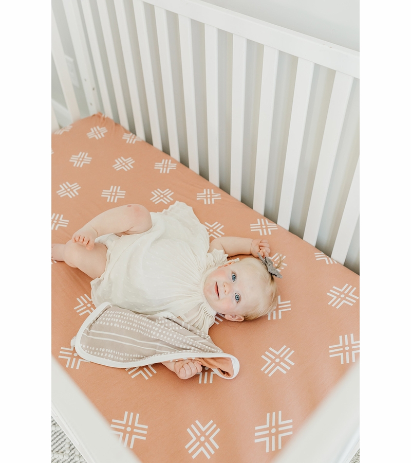 Copper Pearl Premium Fitted Crib Sheet Mesa