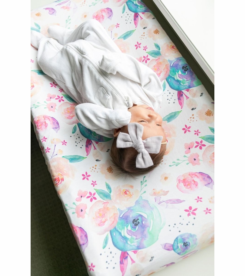 Copper Pearl Premium Knit Diaper Changing Pad Cover Bloom