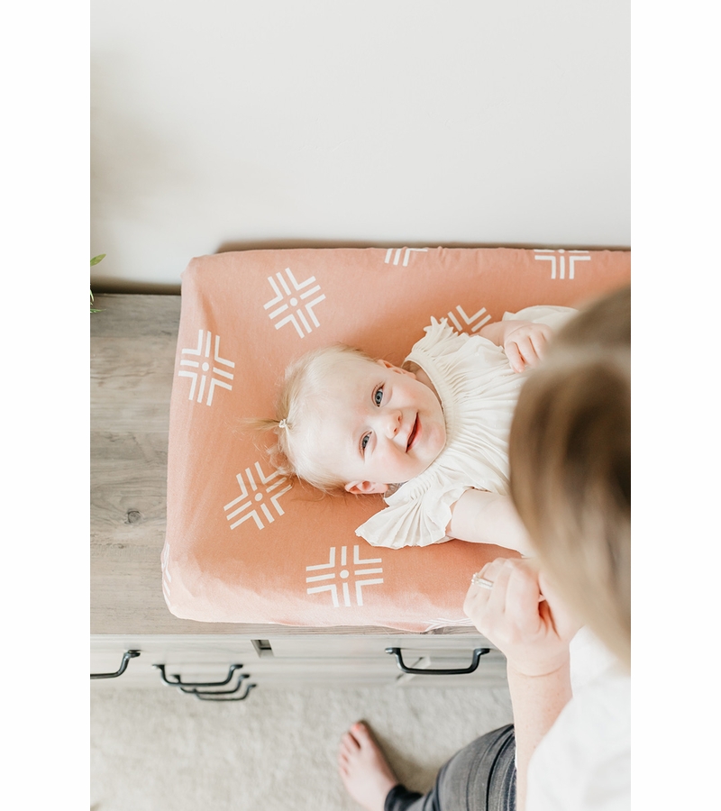 Copper Pearl Premium Knit Diaper Changing Pad Cover Mesa