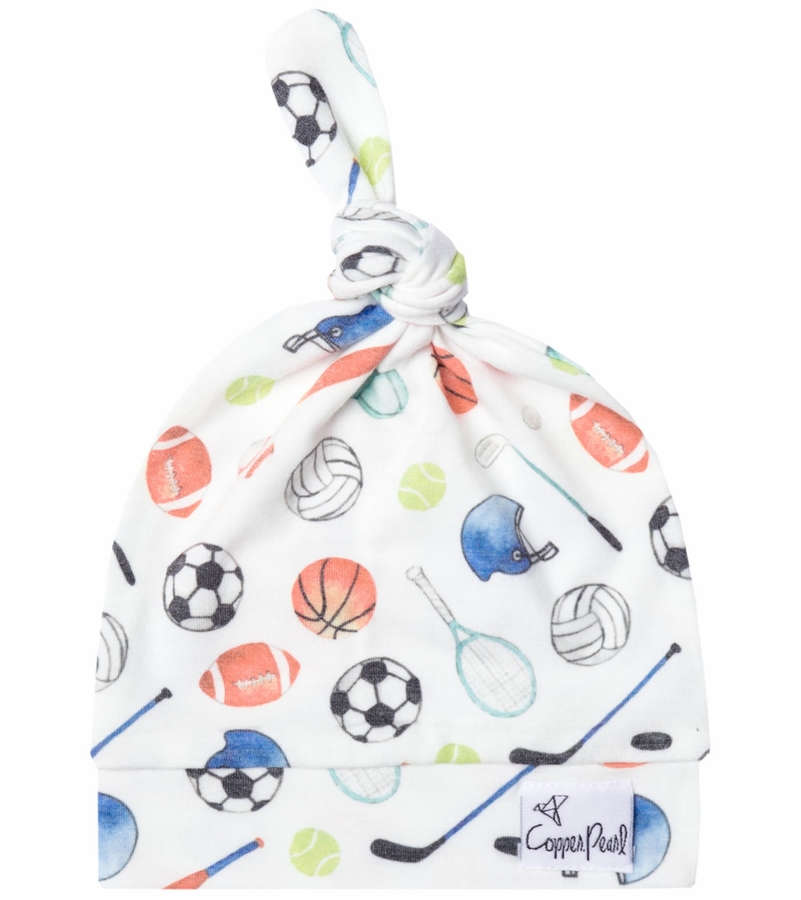 Copper Pearl Top Knot Hat Varsity