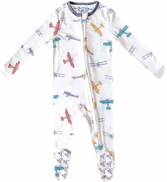 Copper Pearl Zip-up Footie - Ace (0-3M)