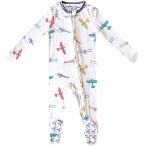Copper Pearl Zip-up Footie - Ace (18-24M)