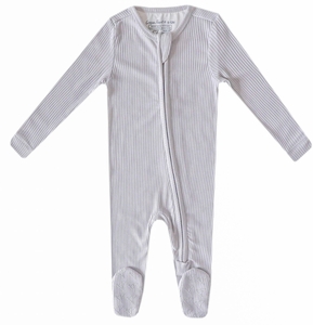 Copper Pearl Zip-up Footie - Ash (12-18M)
