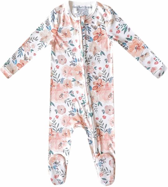 Copper Pearl Zip-up Footie, Autumn (12-18M)