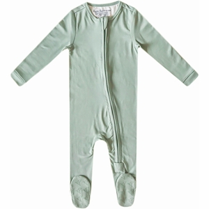 Copper Pearl Zip-up Footie - Briar (6-12M)