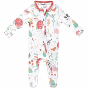 Copper Pearl Zip-up Footie - Farmstead (18-24M)
