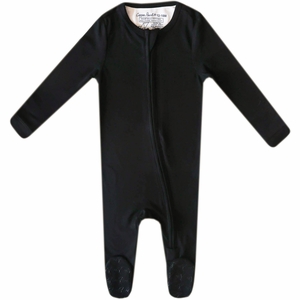 Copper Pearl Zip-up Footie - Midnight (6-12M)