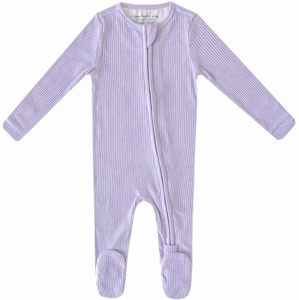 Copper Pearl Zip-up Footie, Periwinkle (6-12M)