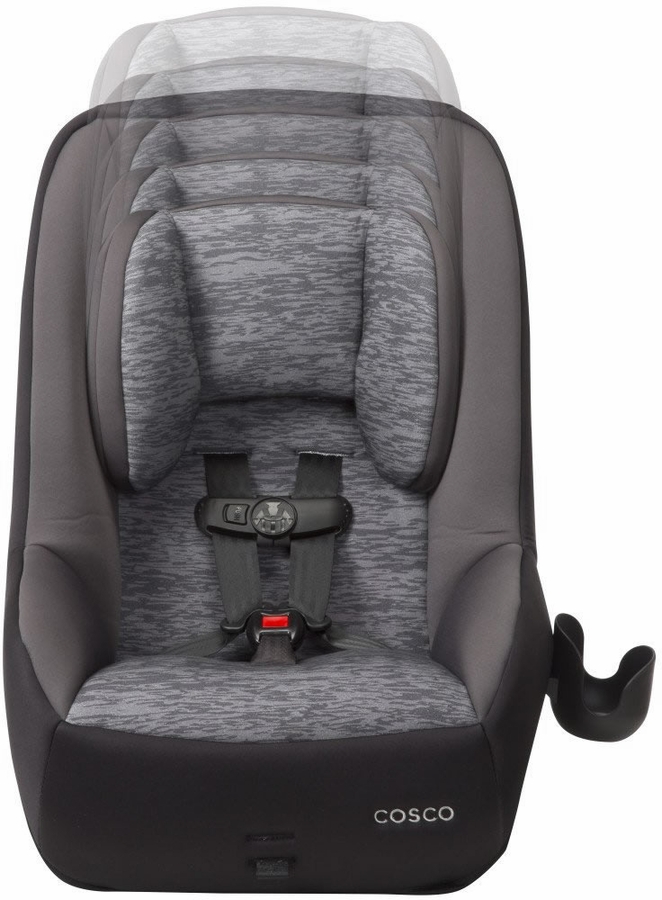 Cosco Mighty Fit 65 DX Convertible Car Seat Heather Onyx Gray