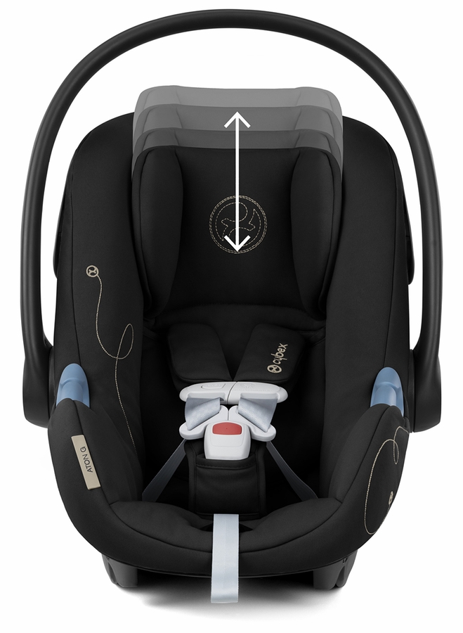 Cybex Aton G SensorSafe Infant Car Seat Moon Black