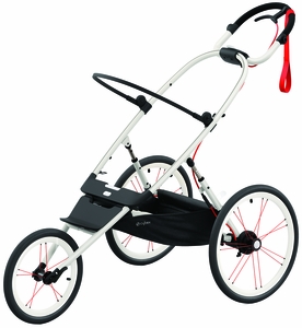 Cybex AVI Jogging Stroller Frame - Cream with Orange Details