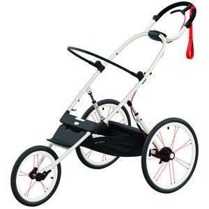 Cybex AVI Jogging Stroller Frame - Cream with Orange Details