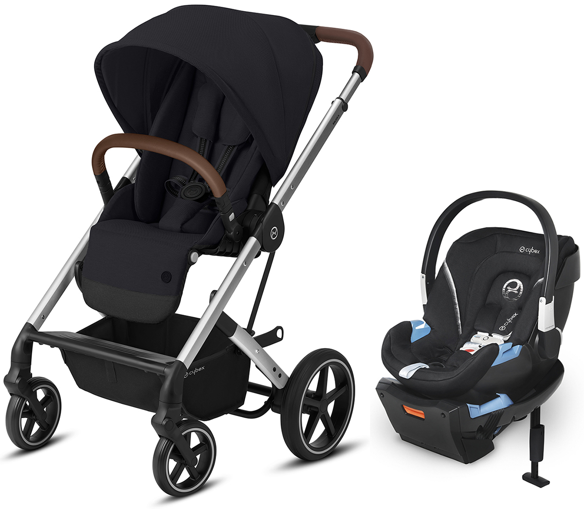 Cybex Balios S Lux Full Size Stroller + Aton 2 SensorSafe Travel System