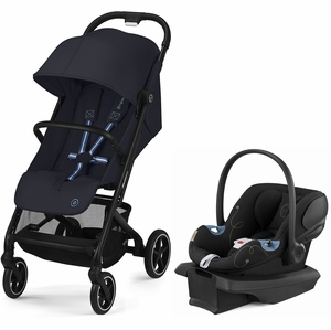 Cybex Beezy 2 + Aton G SensorSafe Travel System Bundle - Dark Blue / Moon Black