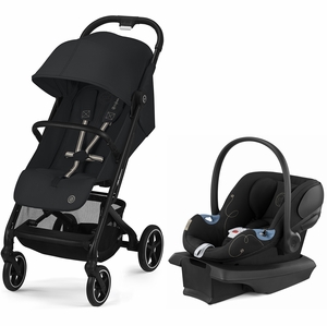 Cybex Beezy 2 + Aton G SensorSafe Travel System Bundle - Magic Black / Moon Black