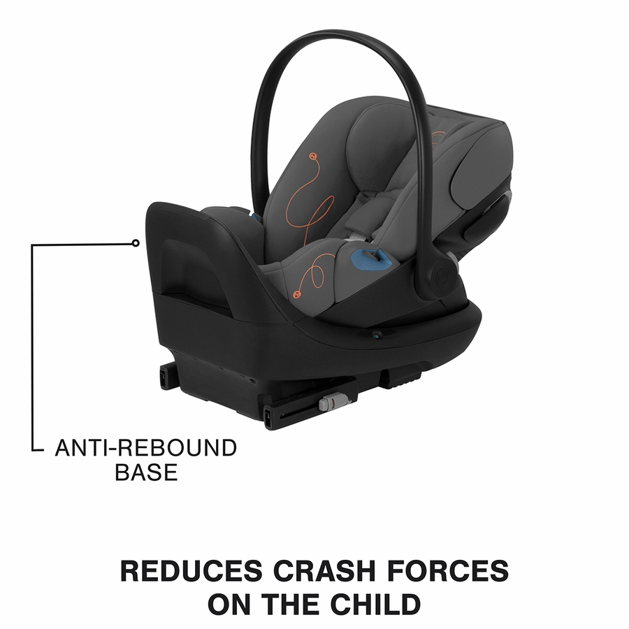 Cybex Cloud G Basic Comfort Extend Reclining Infant Car Seat with AntiRebound Bar Lava Grey
